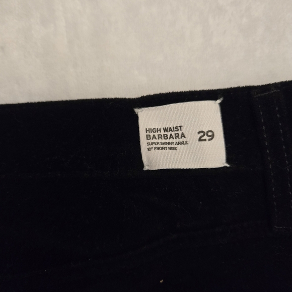 Hudson Barbara High Waist Ankle Skinny in Black Velvet - Picture 6 of 9